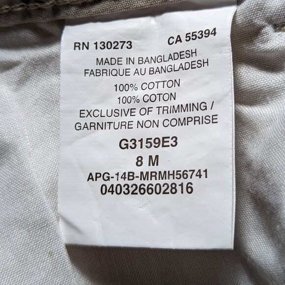 RIDERS BY LEE Cargo Slimming Cotton Capris Light Khaki Size 8M NWOT - Picture 3 of 15